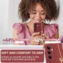 MOWIME for Samsung Galaxy S25 Plus Case, Back Cute Plating Love Letter Pattern with Anti-Fall Lens Cameras Protection Soft TPU Shockproof Phone Cases for Women Girls-Red