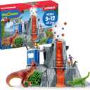 Schleich Dinosaurs - 60PC Volcano Expedition Base Camp Playset - Dinosaur Toy Playset with LED, Smoke Erupting, Dino Figurines for Boys and Girls - Interactive for Kids Ages 5+ | 42564, 22.2 x 6.3 x 14.8 inches