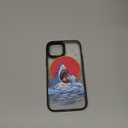 casevivid Compatible for iPhone 12 Case Cute Aesthetic - Durable Fashion Funny Phone Case - Girly Shark Pattern Print Cover Design for iPhone 12 6.1" Black