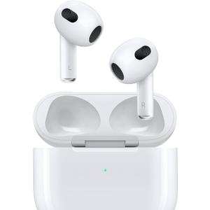 Apple AirPods (3rd Generation) Wireless Earbuds with MagSafe Charging Case. Spatial Audio, Sweat and Water Resistant, Up to 30 Hours of Battery Life. Bluetooth Headphones for iPhone