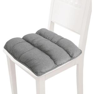 Big Hippo Chair Pads Square Chair Cushion Soft Thicken Seat Pads Cushion Pillow for Office,Home or Car Sitting 17.7" x 16.9"(Grey)