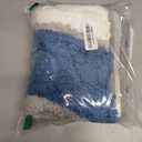 KAMA BRIDAL Microfiber Bath Mat Non-Slip Bathroom Floor Rugs Fast Water Absorbent Shower Mat Ultra Soft Bath Rug Anti-Slip Backing Machine Wash Blue 16x24