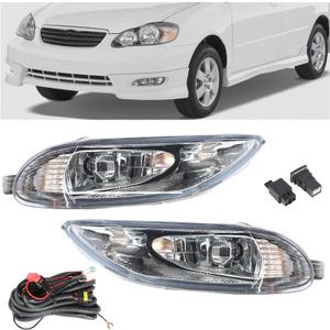 labwork Fog Lights Assembly Replacement for Corolla 2005-2008 Driving Fog Lamps with Bulbs Switch Kit Driver and Passenger Side