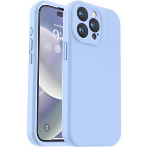 Vooii Compatible with iPhone 15 Pro Max Case, Upgraded Premium Silicone, [Camera Protection] [Soft Anti-Scratch Microfiber Lining] Shockproof Phone Case for iPhone 15 Pro Max 6.7 inch - Light Blue