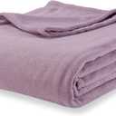 Berkshire Blanket Microfleece Twin Size Bed Blanket Lavender,Lightweight Soft Breathable Plush Micro Fleece Blanket for Bed Couch Sofa,60x92 Inches