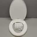 Mayfair Caswell Modern Toilet Seat, Slow Close, Easy Clean, Plastic, Elongated, White