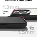 Ringke Fusion Bold for iPhone 15 Pro Case, Textured Sides for Grip, Anti-Yellowing Technology, Clear Back to Show Phone Color - Black