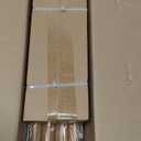 QDWIS Wood Curtain Rods for Windows 48 to 84 Inch,1'' Diameter Drapery Rods with Imitation Wood Grain Leaf Pattern Finials,Boho Adjustable Heavy Duty Curtain Rods Set,36-88'',Color:Natural Wood