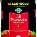 Sun Gro Horticulture 8-Quart Black Gold 1310102 Purpose Potting Soil With Control, Brown/A
