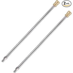 Pressure Washer Extension Wand, 16 Inch Stainless Steel Power Washer Lance with 1/4 Inch Quick Connect Fitting, Replacement Extended Rod for Spray Gun