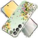 for Samsung Galaxy S26 Plus Case S26+ Case[Marble Slim]+[Anti-Drop Shockproof Protective] Soft TPU Women Stylish Phone Covers 6.7 Inch (Flowers Sea)