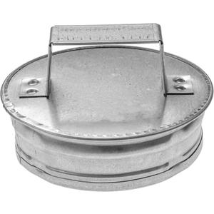 4" Metal Tee Cap with Handle - Round Vent Cover - Indoor and Outdoor Pipe Cover - Dryer Vent Cover - Dryer Duct End Cap - Metal End Cap - Round Metal Duct Cap (4 In, Galvanized Steel w/Handle)