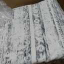 Washable Area Rugs 9x12 Living Room, Large Soft Faux Wool Cozy Bedroom Dining Room Floor Carpets, Neutral Retro Distressed Non Slip Grey White Rug for Inside House Office Decor