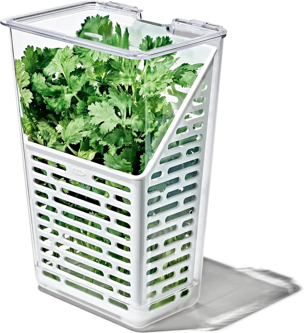 OXO Good Grips Produce Saver  Herb Keeper, 4.5 x 6.0 x 11.3 in, White