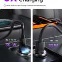 LISEN Car Charger USB C, 69W Cigarette Lighter USB Charger Adapter, Car Accessories Gifts for Men, Mini USBC Cars Fast Charging Adapter USBC Type C 12V Plug Outlet, for iPhone 17 Pro Max 16 15 14 13