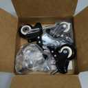 HOLKIE Stem Caster Wheels 2 inch Total Locking Casters Set of 4, Threaded Stem 3/8" -16 x 1 (Diameter 3/8", Length 1") Swivel Heavy Duty Castors Black (Black-With Brake-4 pack)