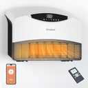 GiveBest-Smart-Wall-Heater, 1500W Electric PTC Space Heaters for Indoor Use, Adjustable Thermostat, Remote Control, Compatible with Alexa, 24H Timer Heat for Bedroom Office Home Garage RV (White)