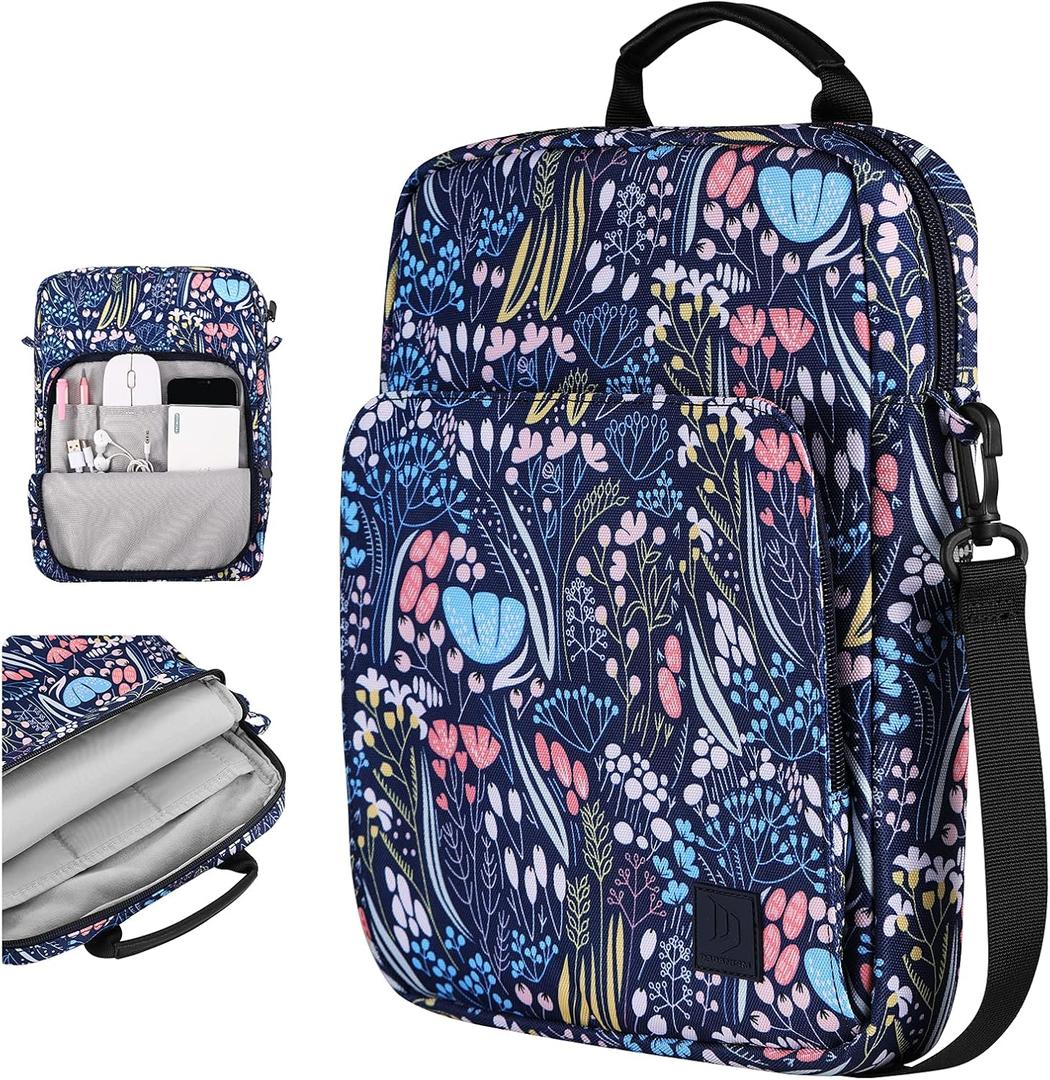 9-11 Inch Tablet Sleeve Bag Carrying Case with Shoulder Strap for iPad 10th Gen 10.9", iPad (A16) 11", iPad 9/8/7th 10.2", iPad Air/Pro 11", iPad Air 5/4, Galaxy Tab A9+ Plus 11", Night Blue