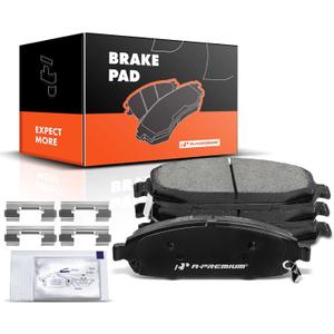 A-Premium Front Ceramic Brake Pads Set Compatible with Jeep Models - Commander 2006-2010, Grand Cherokee 2005-2010, with Hardware, 4-Pack