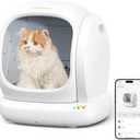 MeoWant Self Cleaning Cat Litter Box, Open-Top Automatic Cat Litter Box with Safety Protection, App Control, Odor-Free Cat Litter Box for Multiple Cats
