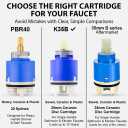 Kerox K35B 35 mm Faucet Cartridge Replacement - Single Lever OEM Faucet Part, Fits American Standard 7038, La Torre & Delta Faucets