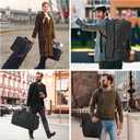 Garment Duffle Bag for Men,Convertible Garment Bags for Travel,Suit Carry-on Travel Bag Expandable with Shoes Compartment for Business Trip,Weekend(Black)
