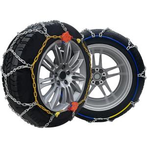232405 Adjustable Snow Tire Chains for Light Truck, SUV, Cars, Pickups, 2 Pack Anti-slip Snow Chains for Pickup Trucks Winter Tire Chains 235 245 255 265 275 - Series 232405