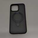 TORRAS Magnetic Ostand for iPhone 15 Pro Max Case, Military Grade Drop Tested, Compatible with MagSafe, Built in Kickstand, Translucent Slim Back Soft Edge 6.7 inch 2023, Frost Black