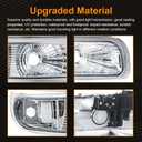 Headlight Assembly, Compatible with 1999 2000 2001 2002 Chevy Silverado 1500 2500/2001-2002 Silverado 1500HD 2500HD 3500HD Chrome Housing Clear Reflector