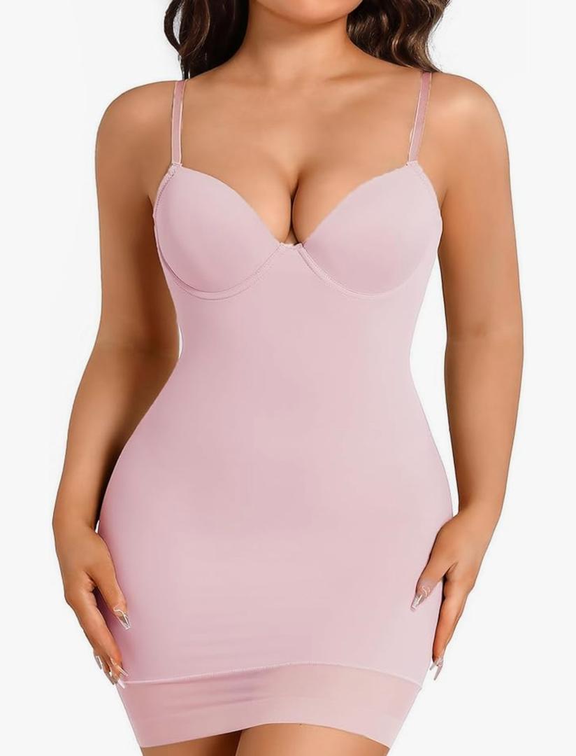 Shapewear Slip under Dress Shapewear Dress Undergarments for Dresses Body Shaper Dress Tummy Control with Built In Bra
XS