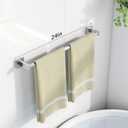 MKO Towel Bar for Bathroom, 24" Hand Towel Holder Rod with Metal, Towel Racks for Bathroom Hanger Wall Mounted for Kitchen, Brushed Nickel 2 Pack