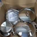 Tramontina Signature Tri-Ply Clad Stainless Steel 10-Piece Cookware Set with Lids, Pots and Pans Kitchen Set, Induction-Ready, Dishwasher-Safe, NSF-Certified, Made in Brazil