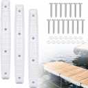 Menkxi Dock Fenders 42.13 x 5.91 x 3.94 Inches Long Dock Bumpers Straight-Edge Boat Fenders UV-Resistant Marine Vinyl Boat Bumpers for Docking Guard Vertical Protection (White)