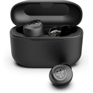 JLab Go Pop+ True Wireless Bluetooth Earbuds & Charging Case - Black, App Support, Dual Connect, IPX4 Sweat Resistance, Bluetooth 5 Connection, 3 EQ Sound Settings Signature, Balanced, Bass Boost
