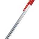 Bic Cristal Original Ballpoint Pens, Medium Point (1.0 mm), Red, Box of 50 - Smudge-Free, Every-Day Writing Pens with Clear Barrel, 8373619