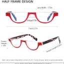 EYEURL Half Frame Reading Glasses for Women-5 Pack Blue Light Blocking Glasses Fashion Rimless Computer Readers for Women Anti UV Ray Eyeglasses with Spring Hinges,1.5