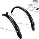 ZSYALY Bike Fenders Set 700c x 45mm, Fits Up to 40mm Tires Black