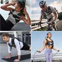 Zeerun Weighted Vest for Women & Men with Reflective Stripe and Adjustable Buckle, Comfortable & Durable Rucking Vest for Walking, Running & Strength Training, 15LBS-Black
