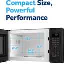 GE Countertop Microwave Oven, Compact 0.9 Cubic Ft., 900-watt Capacity, 7 Auto Cooking Settings, Child-Lock Technology, Kitchen Essentials for the Countertop, Dorm Room or Apartment, Black