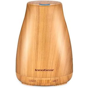 InnoGear Essential Oil Diffuser, Premium 5-in-1 Diffusers for Home Scent Aromatherapy Diffuser Air Desk Humidifier for Bedroom Large Room Office 7 Color LED 2 Mist Mode Waterless Auto Off, Yellow