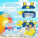 Chriffer Kids Swim Vest Life Jacket for 30-55 Pounds Boys and Girls, Toddler Floaties with Shoulder Harness Arm Wings for 2,3,4,5,6,7 Years Old Baby (Yellow Blue)