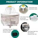 Petlex Bird Bath Indoor Automatic Parrot Shower Bathtub with Pump Recirculating Filtration Safe for Birds to Bathe or Drink, Perfect for Parakeets Budgie Cockatiels Lovebirds Finches Canaries