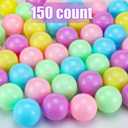 Sosation 150 Pcs 1.77 Inch Gumball Vending Machine Capsules Empty Round Plastic Containers for Prizes Party Favors (Pastel Color)