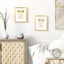 upsimples 8x10 Picture Frame Set of 4, Display Pictures 5x7 with Mat or 8x10 Without, Multi Photo Frames Collage for Wall or Tabletop Display, Gold