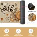 Artoid Mode Pumpkin Sunflowers Hello Fall Kitchen Mats Set of 2, Autumn Home Decor Low-Profile Kitchen Rugs for Floor - 24x35 and 24x59 Inch (Beige)