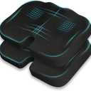 Stadium Seat Cushion, Extra Thick 50D High-Density Bleacher Cushion with Carry Handle, Non-Slip Water-Resistant Stadium Cushions for Bleachers & Outdoor Events(2-Pack)