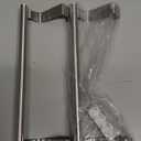 Stainless Steel Over Door Towel Rack Bar Holders for Universal Fit on Over Cabinet Cupboard Doors 2 Pack (Sliver)