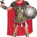 Spooktacular Creations Brave Men’s Roman Gladiator Costume Set for Halloween Audacious Dress Up Party, L