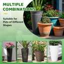 YLSAZL 2 Pack Adjustable Height Plant Risers for Inside Pots,11-17" Rise Plant Risers for, Indoor & Outdoor Insert with, Tall Square Round Taper Planter with 6''8" 10" Base & Top Green - Short