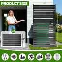 72" H x 38" W (1-Panels) Air Conditioner Fence Screen Trash Can Privacy Fence Panels, Suitable for Pools and Yards, no Digging Required，Black Privacy Panel
